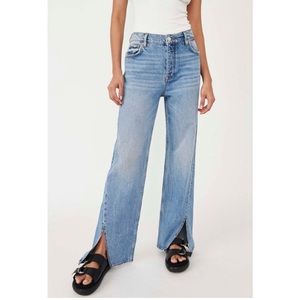 Free People slit denim jean pants